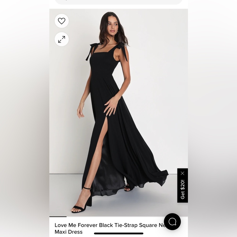 Lulus Black Love Me Forever Maxi Dress